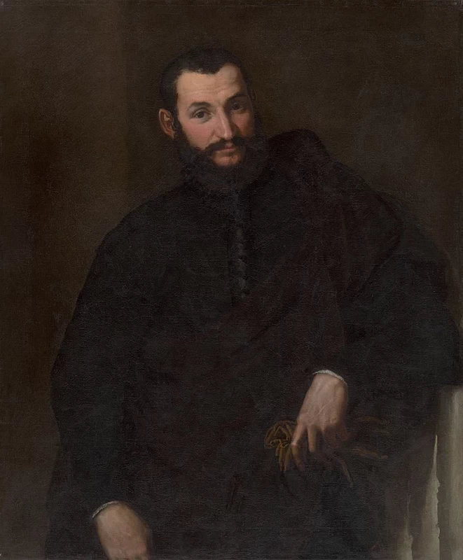 Ritratto di un uomo (con un frammento di colonna antica)